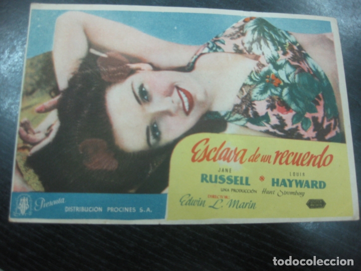 Cine: PROGRAMA DE CINE. ESCLAVA DE UN RECUERDO. JANE RUSELL. - Foto 1