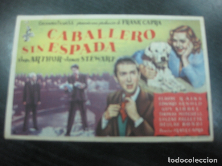 Cine: PROGRAMA DE CINE. CABALLERO SIN ESPADA. JEAN ARTHUR. JAMES STEWART. - Foto 1