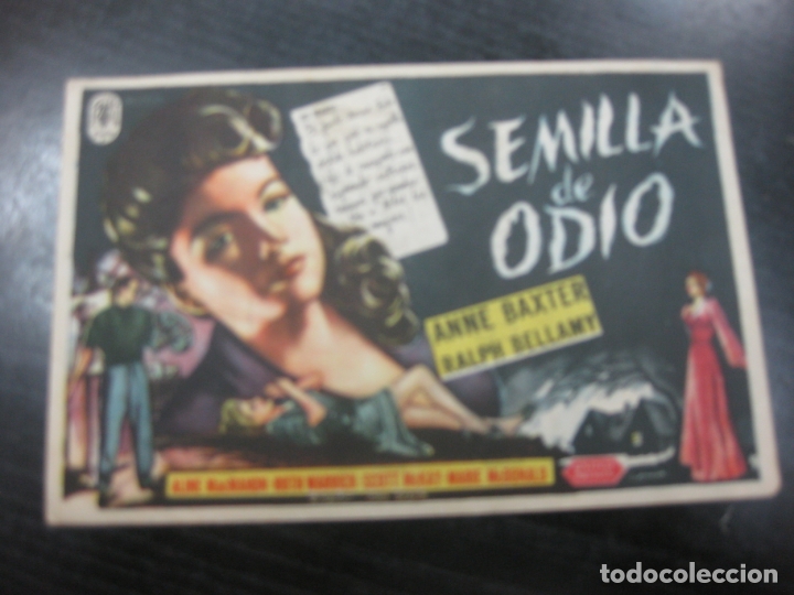 Cine: PROGRAMA DE CINE.- SEMILLA DE ODIO. ANNE BAXTER, RALPH BELLAMY - Foto 1