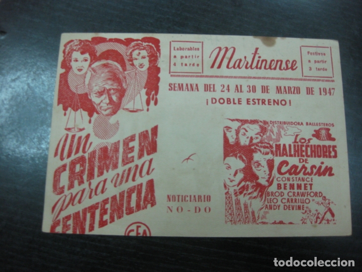 Cine: PROGRAMA DE CINE.- LOS MALHECHORES DE CARSIN. CONSTANCE BENNET... - Foto 2