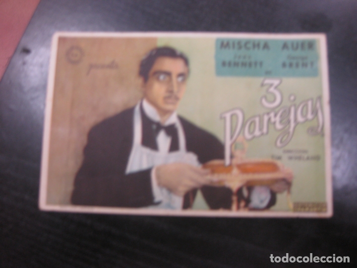 Cine: PROGRAMA DE CINE.- 3 PAREJAS. MISCHA AUER, JOAN BENNETT, GEORGE BRENT - Foto 1