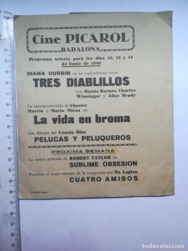 Cine: Programa doble tres diablillos cine picarol (31P) - Foto 2