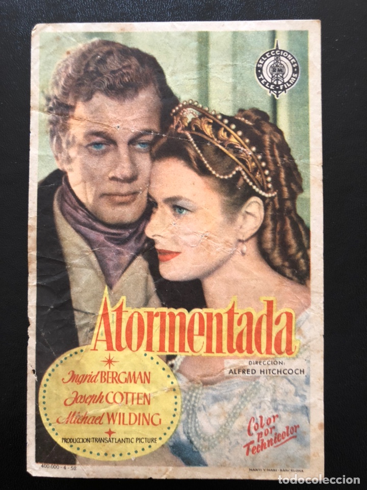 Cine: Programa atormentada ingrid bergman alfred hitchcock con publicidad valencia cinema A1