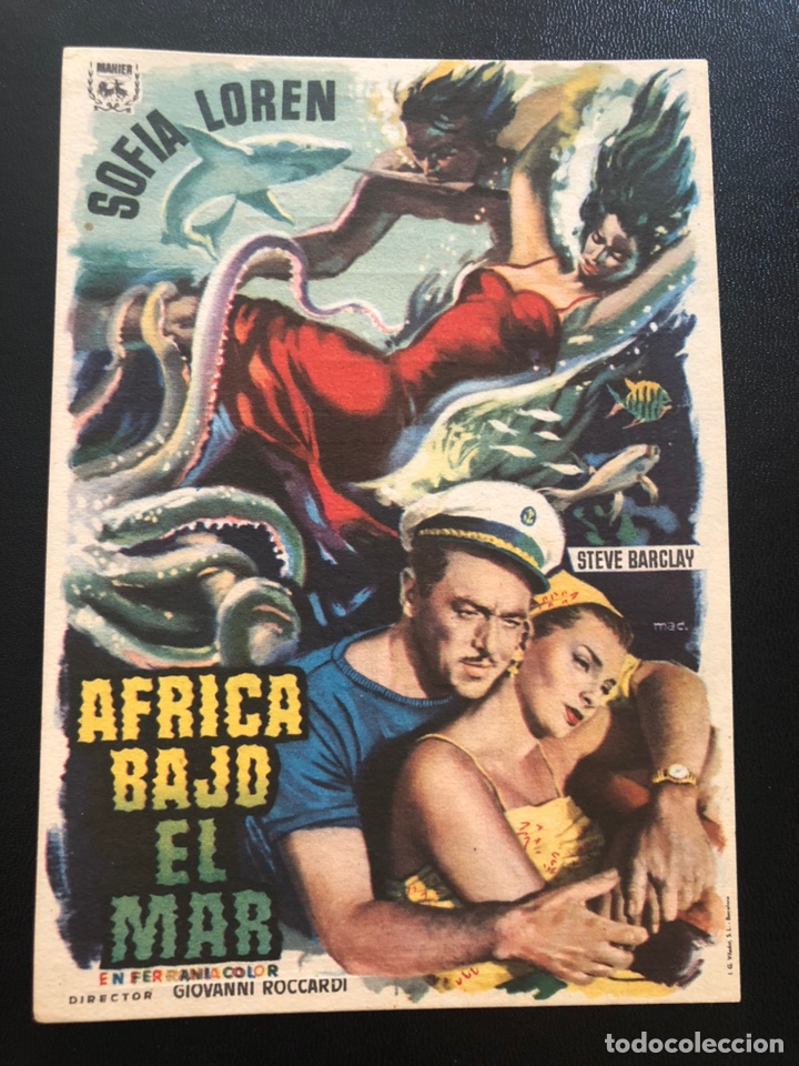 Cine: Programa &Aacute;frica bajo el mar.sofia loren.con publicidad