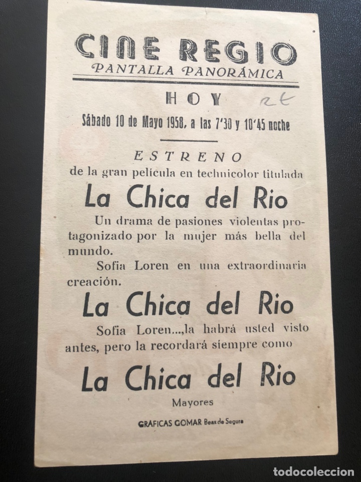 Cine: Programa la chica Del R&iacute;o.sofia loren con publicidad - Foto 2