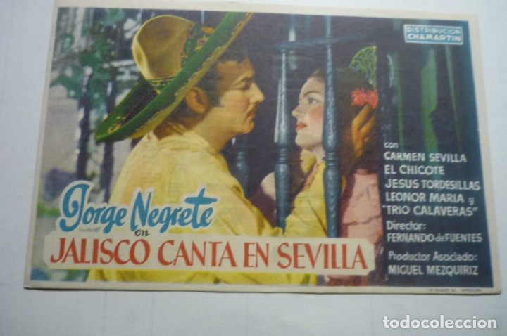 Cine: PROGRAMA JALISCO Canta en sevilla - jorge negrete publicidad - Foto 1