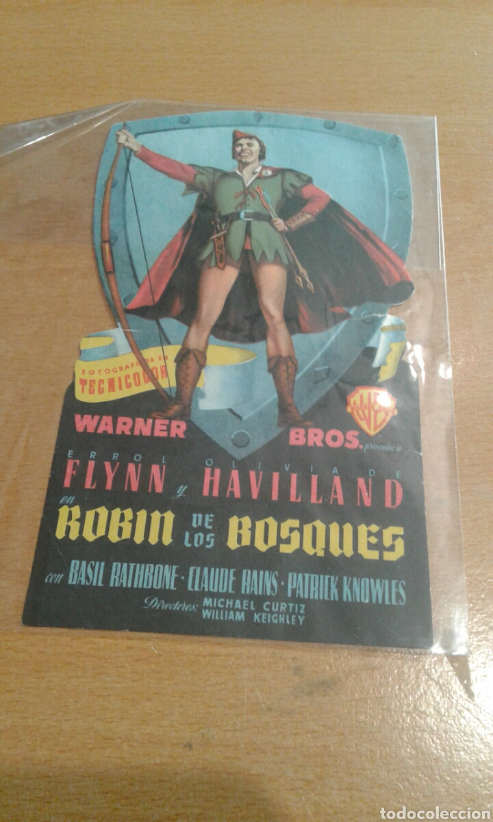 Cine: Programa de cine troquelado con publicidad o robin de los bosques - Foto 1