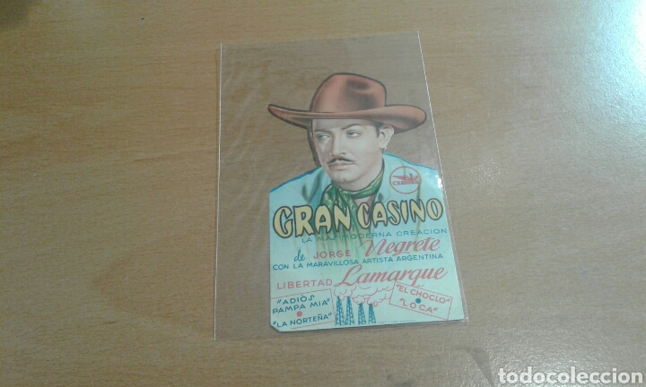 Cine: Programa de cine troquelado blanco gran casino - Foto 1