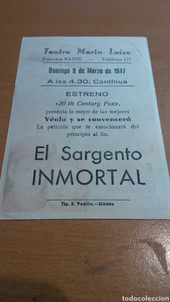 Cine: Programa de cine con publicidad s&oacute;ligo el sargento inmortal - Foto 2