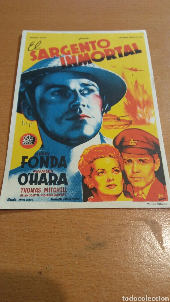 Cine: Programa de cine con publicidad s&oacute;ligo el sargento inmortal - Foto 1