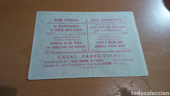 Cine: Programa de cine con publicidad el tesoro del lago de la plata - Foto 2