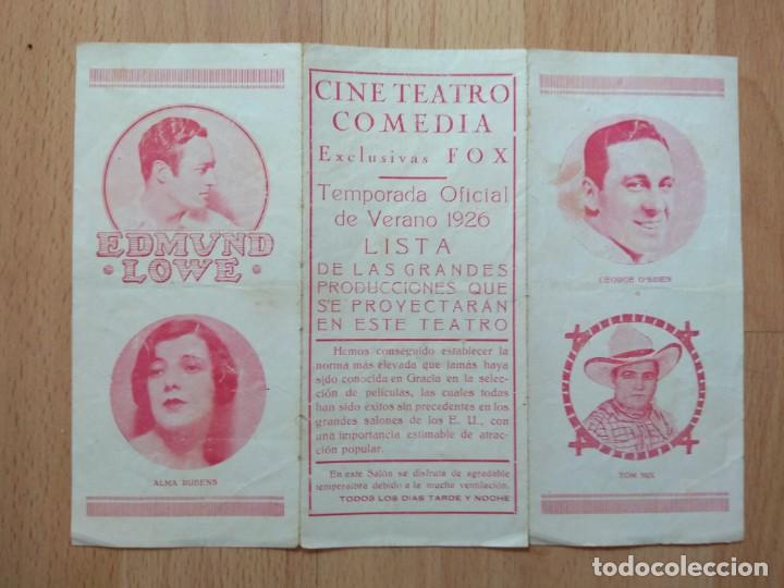 Cine: 1-PROGRAMAS DE CINE--LISTA DE MATERIAL CINE TEATRO COMEDIA PARA 1926 FOX - Foto 1