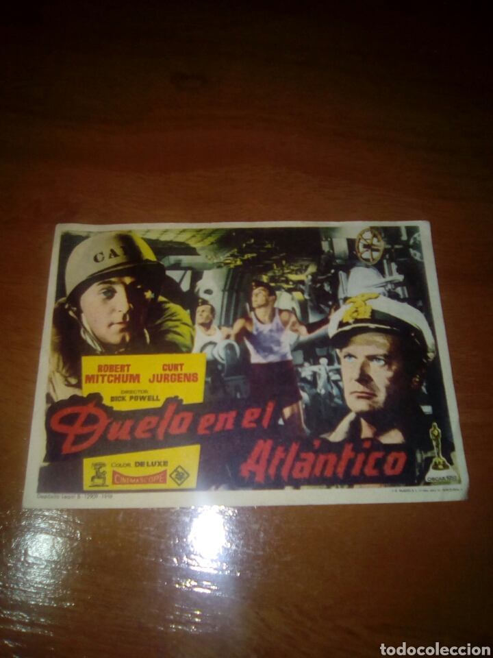 Cine: Duelo en el Atl&aacute;ntico. Programa de mano con publicidad. - Foto 1
