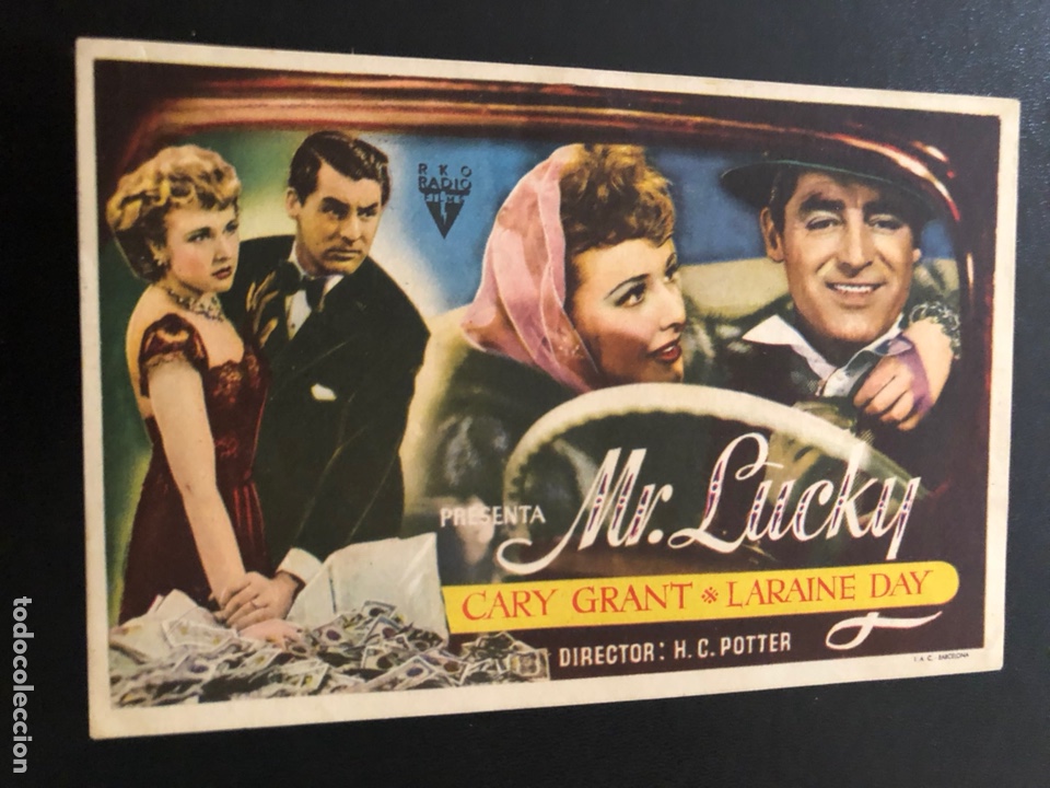 Cine: Programa mr lucky.cary grant laraine day.con publicidad