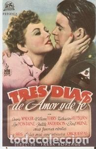 Cine: Programa Cine. Tres d&iacute;as de Amor y de Fe. ref. 19-989 - Foto 1