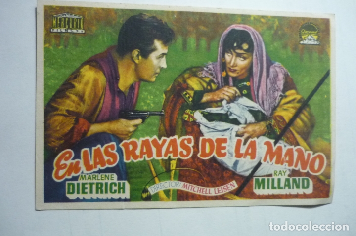 Cine: programa en las rayas de la mano - marlene dietrich