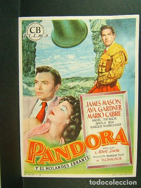 Cine: PANDORA Y EL HOLANDES ERRANTE-TEATRO ULTONIA Y MODERNO-GERONA-JAMES MASON-AVA GARDNER-PERFECTO.