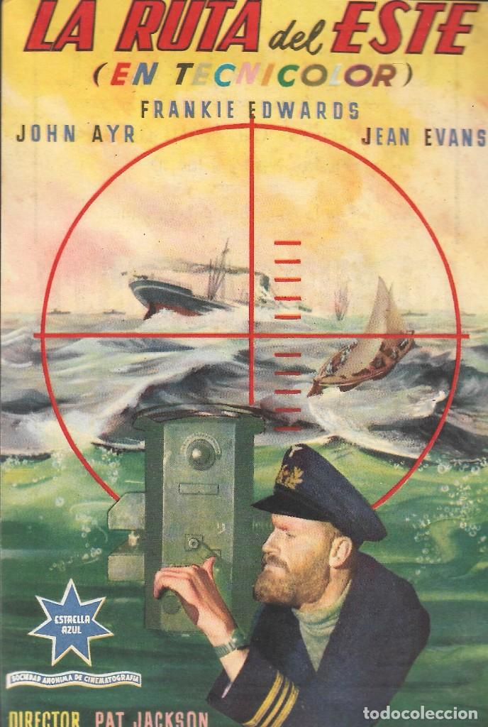 Cine: PROGRAMA DE CINE - LA RUTA DEL ESTE - JOHAN AYR - CINE TORCAL (Antequera) - 1947. - Foto 1