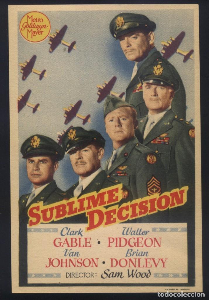 Cine: Q-08118- SUBLIME DECISI&Oacute;N (COMMAND DECISION) CLARK GABLE - WALTER PIDGEON - VAN JOHNSON - Foto 1