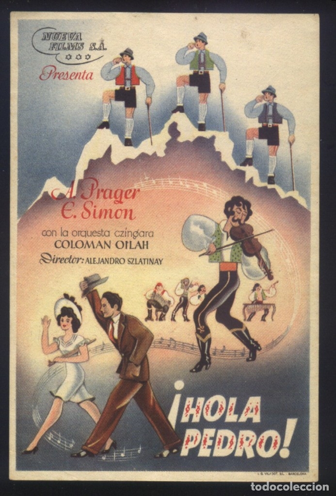 Cine: Q-07249- HOLA PEDRO (A. PRAGER - E. SIMON) - Foto 1