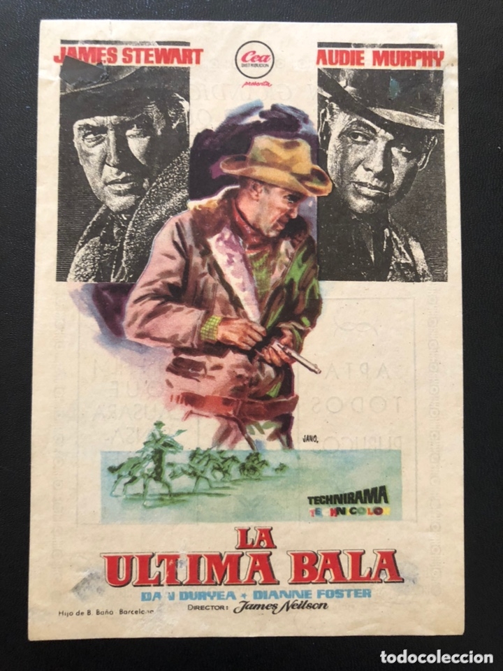 Cine: Programa la &uacute;ltima bala.james stewart.con publicidad - Foto 1
