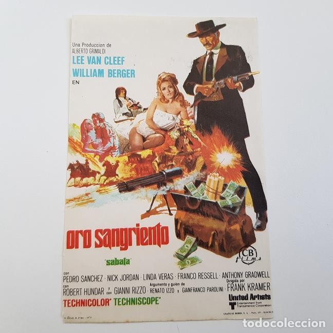 Cine: PROGRAMA ORIGINAL ORO SANGRIENTO, LEE VAN CLEEF, SIN PUBLICIDAD - Foto 1