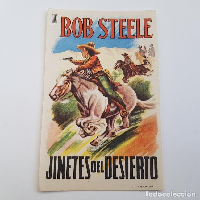 Cine: PROGRAMA ORIGINAL JINETES DEL DESIERTO, BOB STEELE, SIN PUBLICIDAD - Foto 1