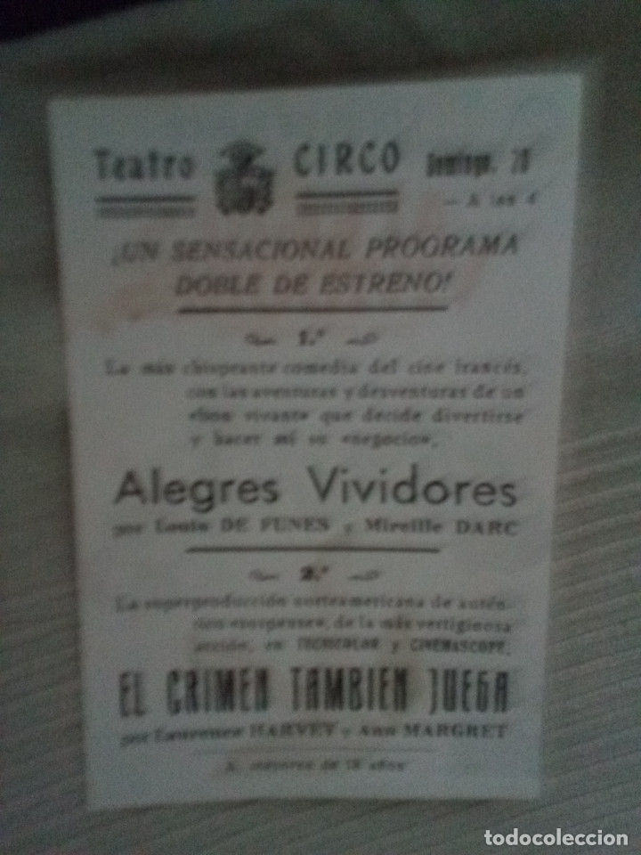 Cine: ALEGRES VIVIDORES -  teatro circo - Foto 2