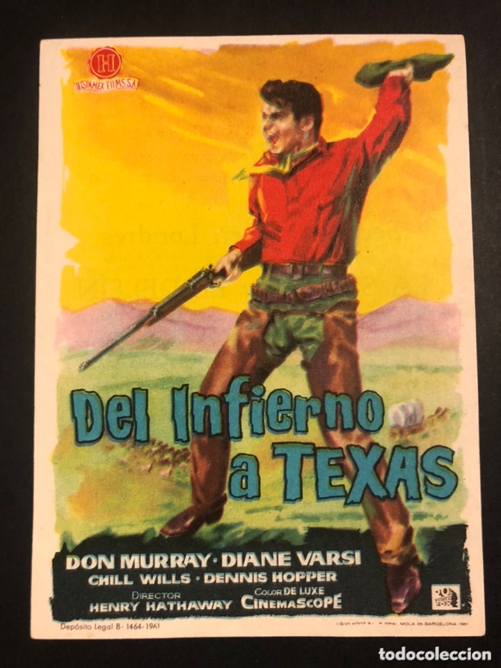 Cine: Programa del infierno a Texas.don murray.con publicidad - Foto 1