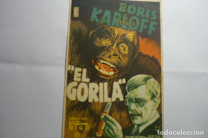 Cine: programa el gorila .-boris karloff publicidad moderno -toledo?? - Foto 1