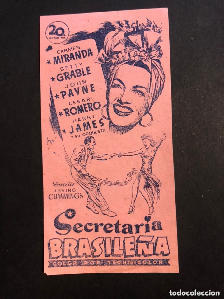 Cine: Mini programa secretar&iacute;a brasile&ntilde;a.betty grable Carmen Miranda - Foto 1