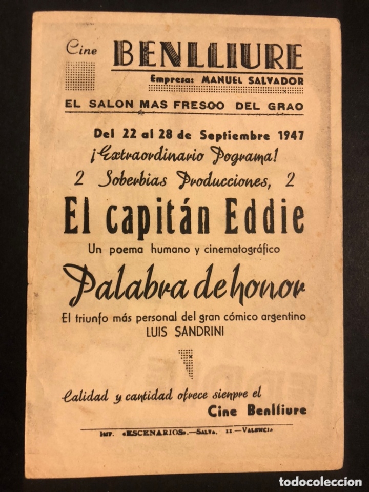 Cine: Programa el capit&aacute;n eddie.fred macmurray.soligo.con publicidad - Foto 2