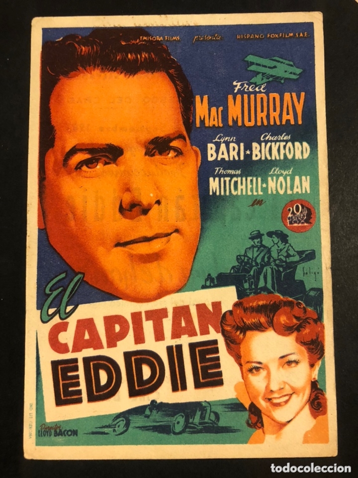 Cine: Programa el capit&aacute;n eddie.fred macmurray.soligo.con publicidad - Foto 1