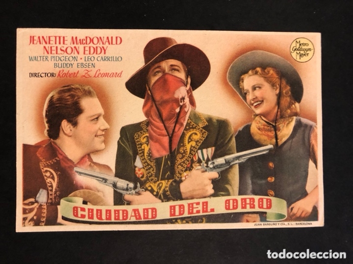 Cine: Programa la ciudad del oro Jeannette macdonald nelson eddy con publicidad - Foto 1