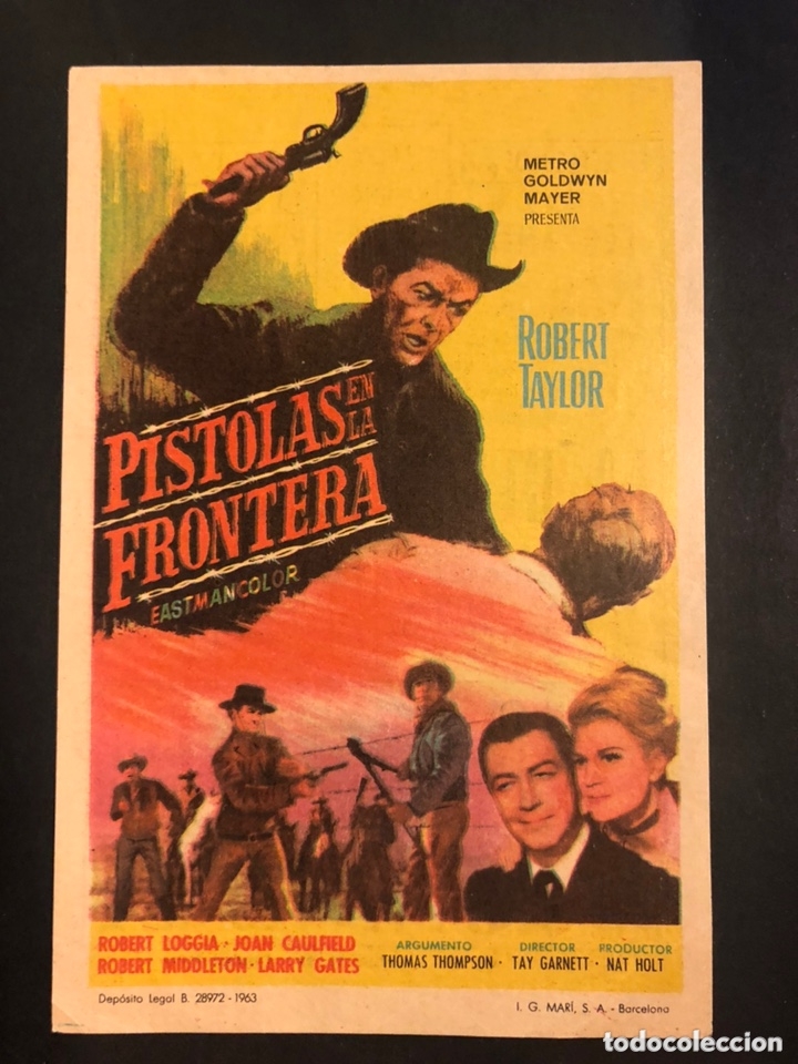 Cine: Programa pistolas en la frontera.robert taylor.con publicidad - Foto 1