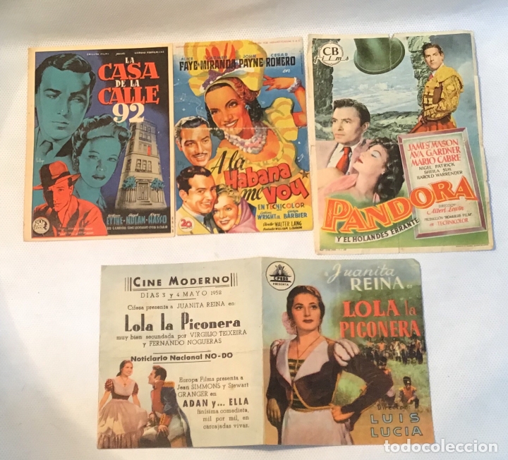 Cine: LOTE DE 10 FOLLETOS DE MANO DEL 1952 - Foto 3