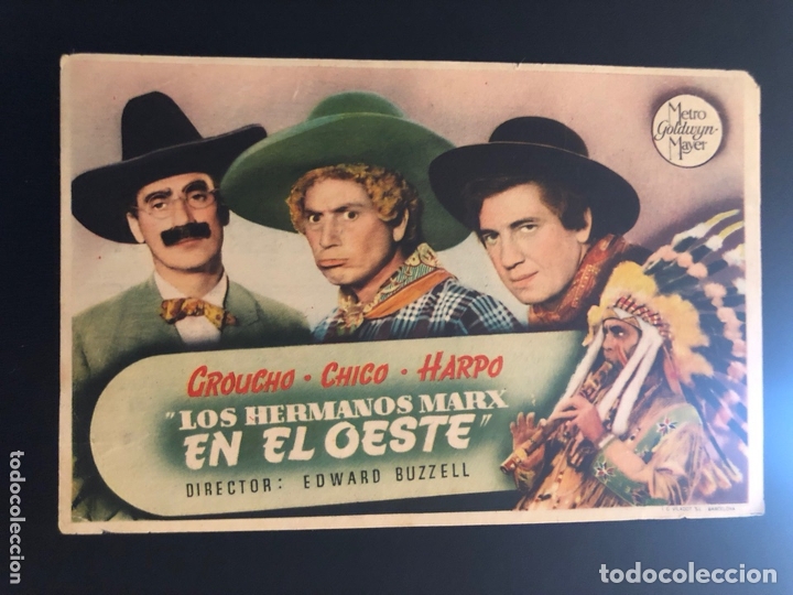 Cine: Programa los hermanos Marx groucho harpo en el oeste.con publicidad - Foto 1
