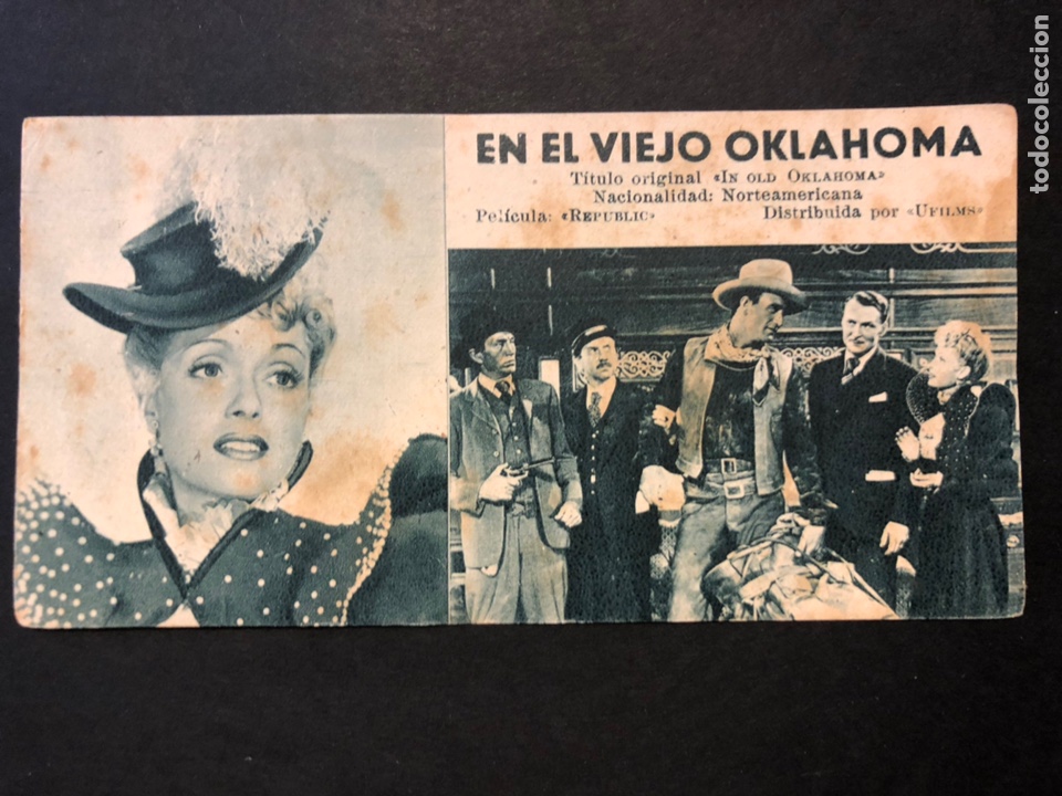 Cine: Ficha programa 21 en el viejo Oklahoma.john wayne martha scott - Foto 1