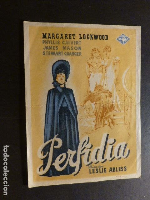 Cine: PERFIDIA MARGARET LOCKWOOD PHYLLIS CALVERT PROGRAMA DE MANO SIN PUBLICIDAD - Foto 1