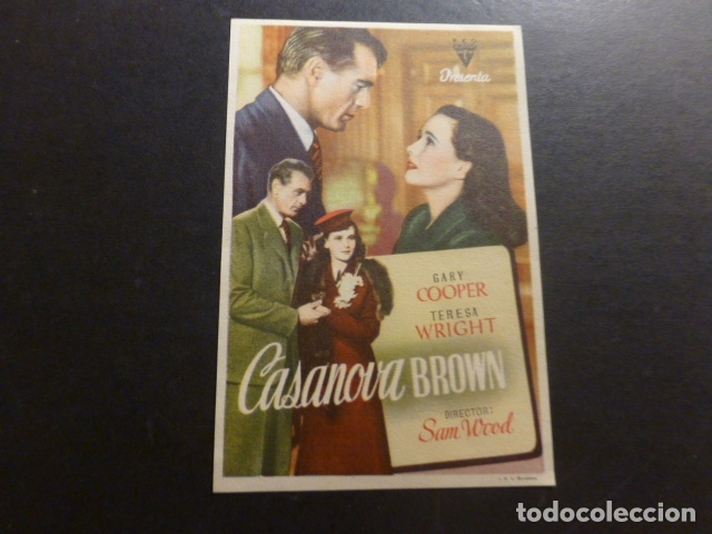 Cine: CASANOVA GARY COOPER TERESA WRIGHT PROGRAMA DE MANO SIN PUBLICIDAD - Foto 1