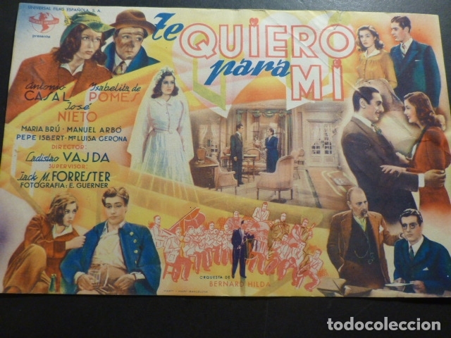 Cine: TE QUIERO PARA MI PROGRAMA DE MANO SIN PUBLICIDAD GRANDE - Foto 1