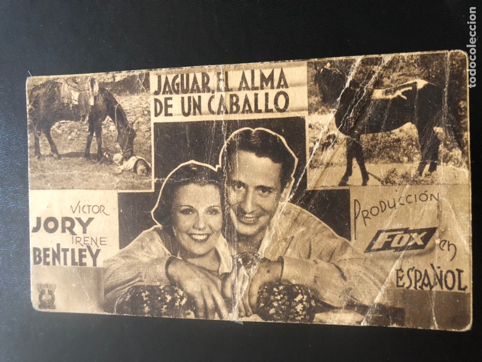 Cine: Programa fox jaguar el alma de un caballo victor jory con publicidad ideal cine albalat de la ribera