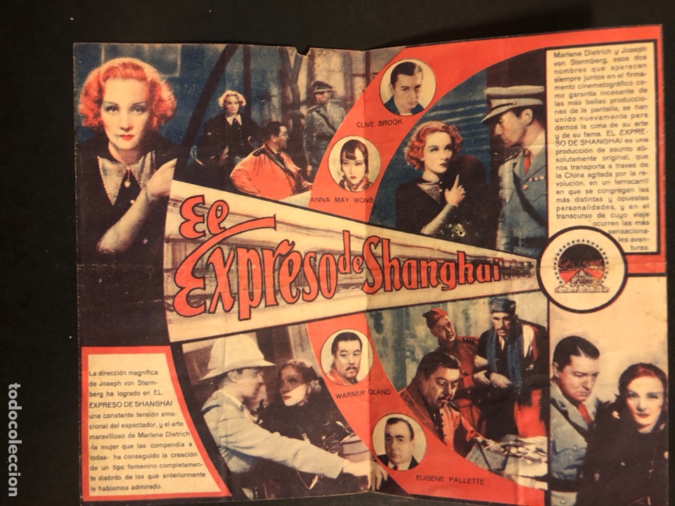 Cine: Programa Paramount el expreso de shanghai marlene Dietrich - Foto 2