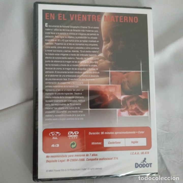 Cine: En el vientre materno. Documental. Dvd. 2005. NUEVO - Foto 2