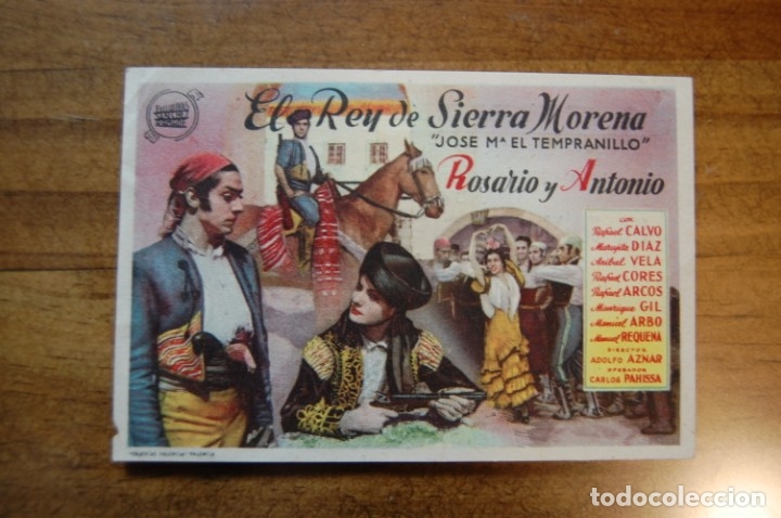 Cine: EL REY DE SIERRA MORENA (1951) -CINEMA AVENIDA empresa L.M.S
