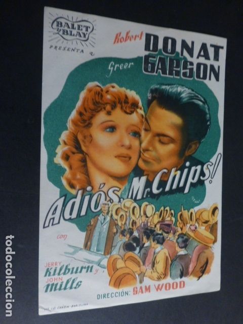 Cine: ADIOS MR, CHIPS PROGRAMA DE MANO SIN PUBLICIDAD - Foto 1