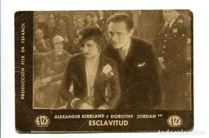 Folhetos de m&atilde;o de filmes antigos de cinema: ESCLAVITUD, con Dorothy Jordan.