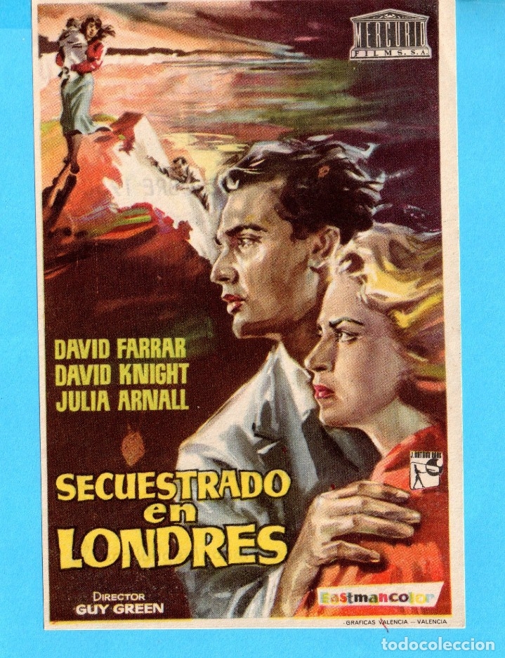 Kino: FOLLETO DE SECUESTRADO EN LONDRES PUBLICIDAD CINE GADES C&Aacute;DIZ EL A&Ntilde;O 1958