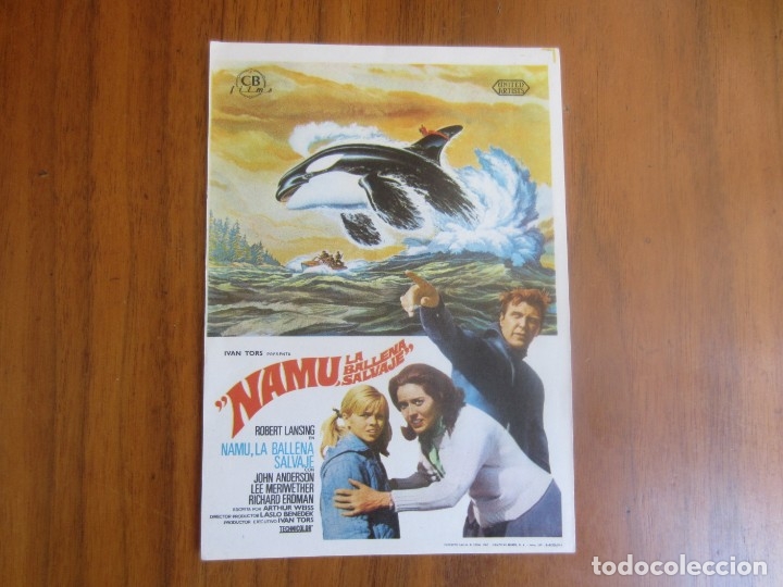 Cine: PROGRAMA DE CINE FOLLETO DE MANO-MANU LA BALLENA SALVAJE-A&Ntilde;OS 50-60 SIN PUBLICIDAD VER FOTOS