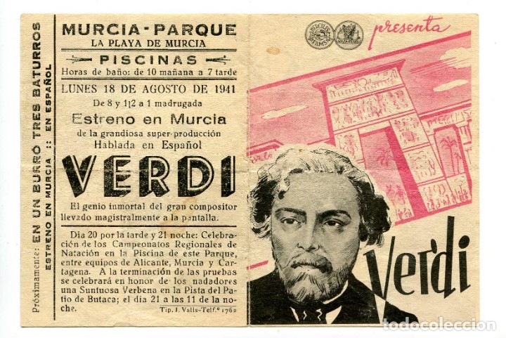 Cine: VERDI, con Gaby Morlay.